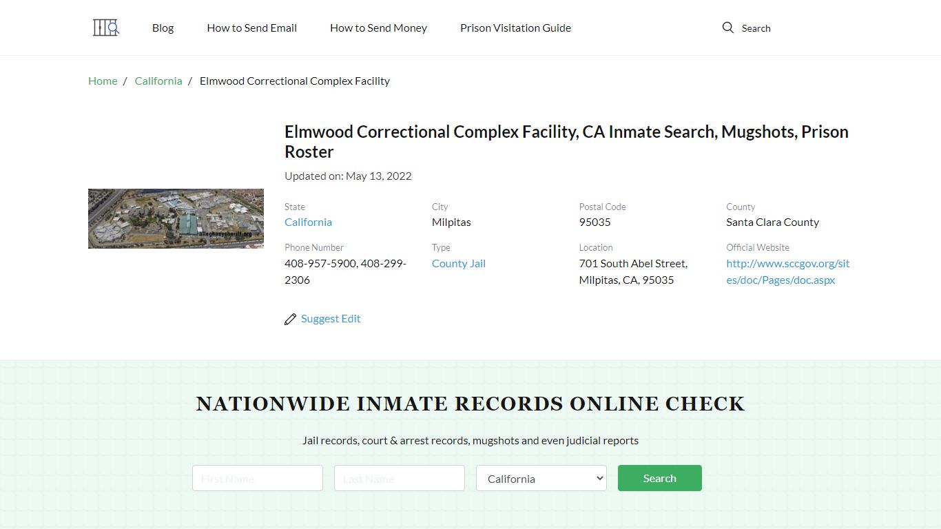 Elmwood Correctional Complex Facility, CA Inmate Search ...